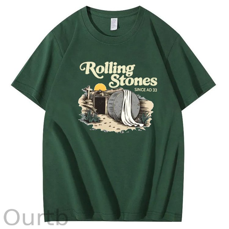 Rolling Stones Since  Ad 33 Pattern Print Crew Neck T-Shirt