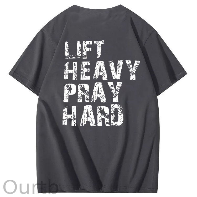 Life Heavy Party Hard Pattern  Print 100%Cotton T-Shirt