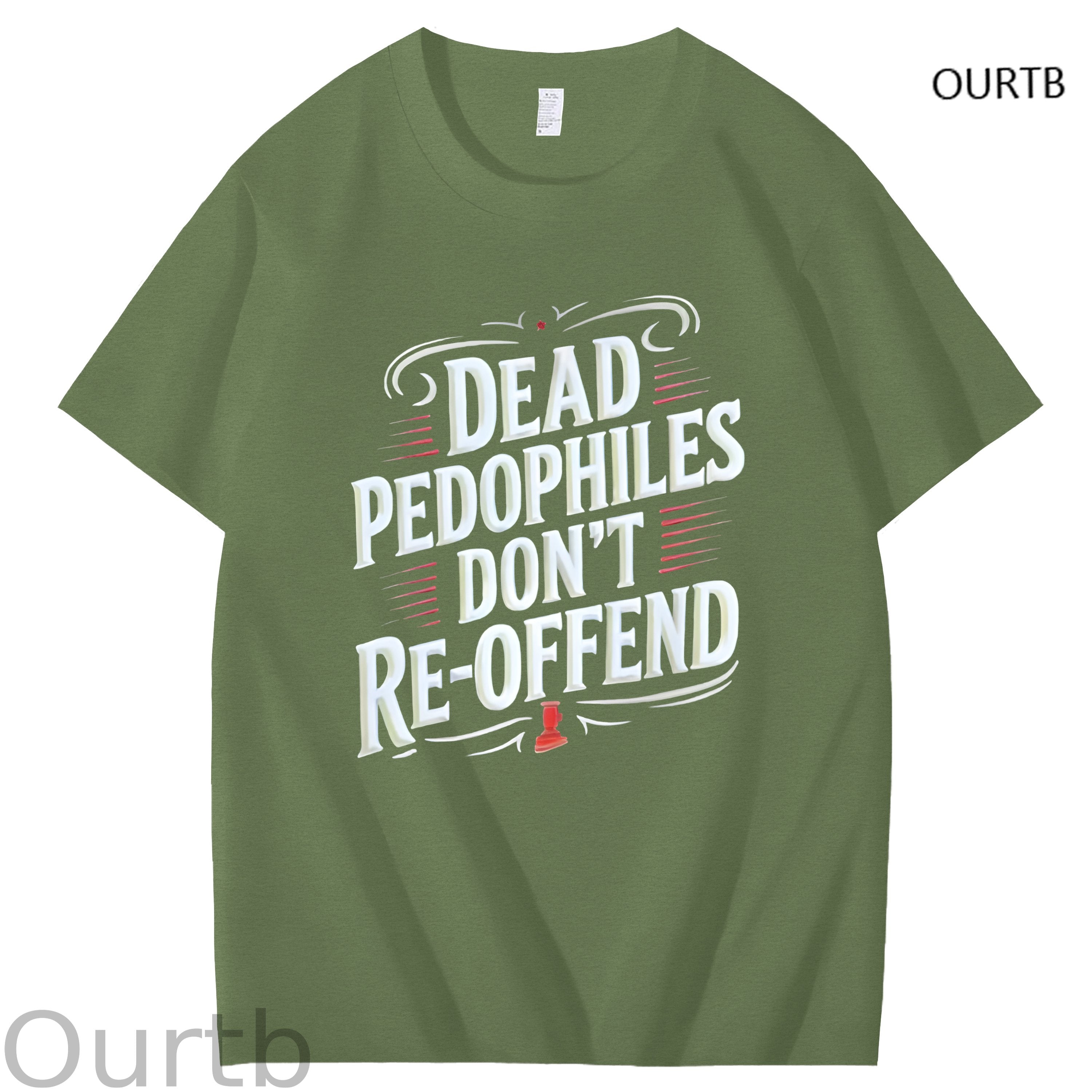 Dead Pedophiles Don't Re-offend Art Pattern Print T-Shirt