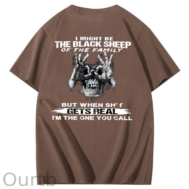 The Blacksheep Of  The Family Pattern Print 100%Cotton T-Shirt
