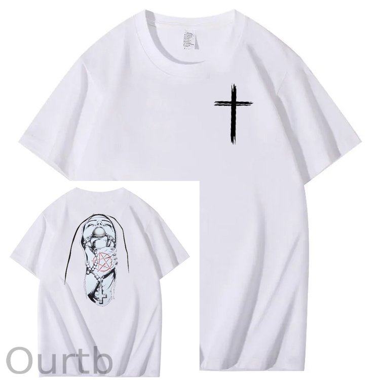 Save Me Pattern Crew Neck T-Shirt