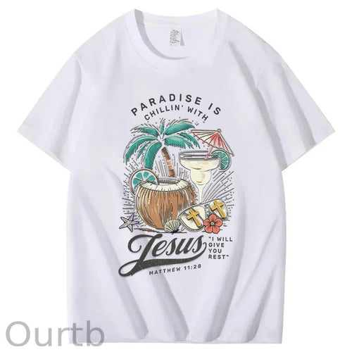 Chillin' With Jesus Crew Neck T-Shirt