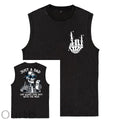 Just A Dad Who Always Came Back With The Milk Print Washed Cotton Sleeveless Tank Tops