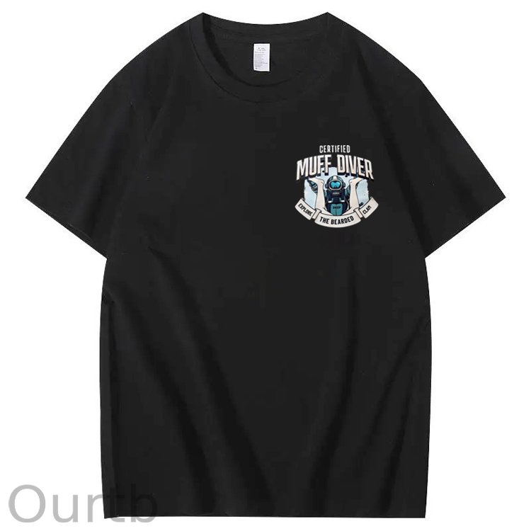 Certified Muff Diver Art Pattern Print T-Shirt