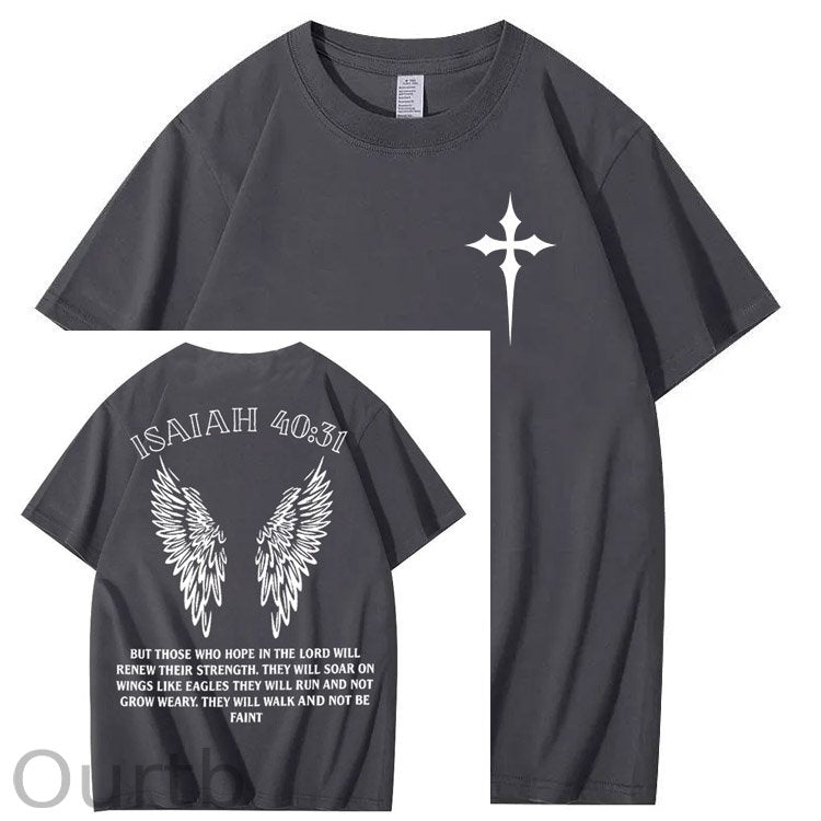 ISAIAH 40:31 Pattern 100&Cotton Print T-Shirt