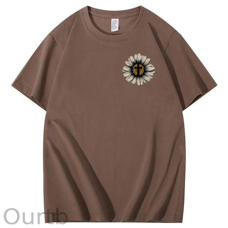 Jesus Saves My Life Pattern100% Cotton T-Shirt