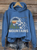 Women's Faith Can Move Mountains Hiking Printed Hooded Long Sleeve Sweatshirt