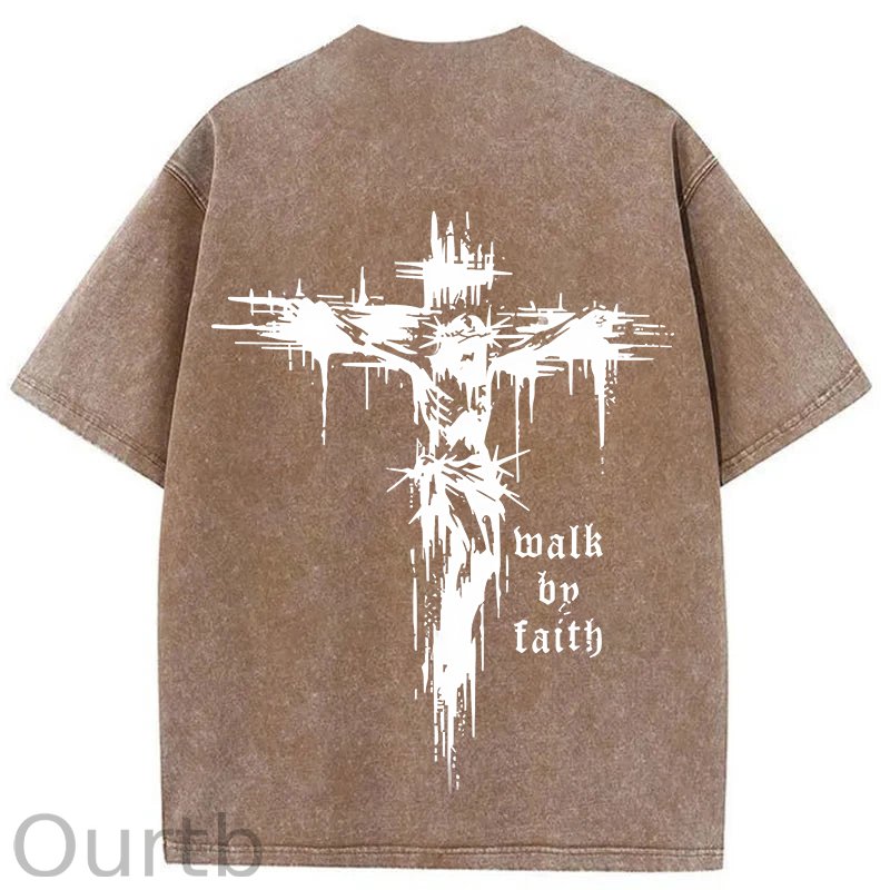 Walk By Faith Washed T-Shirt