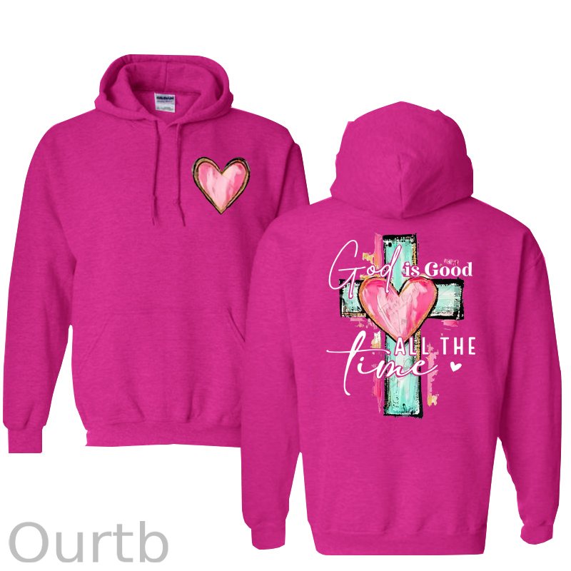 God Is Good All The Time  Pattern 100% 300g Cotton Classic Hoodie