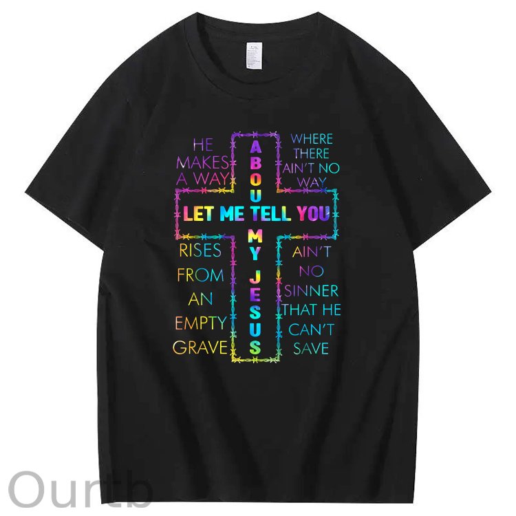 About My Jesus  Pattern100% Cotton T-Shirt
