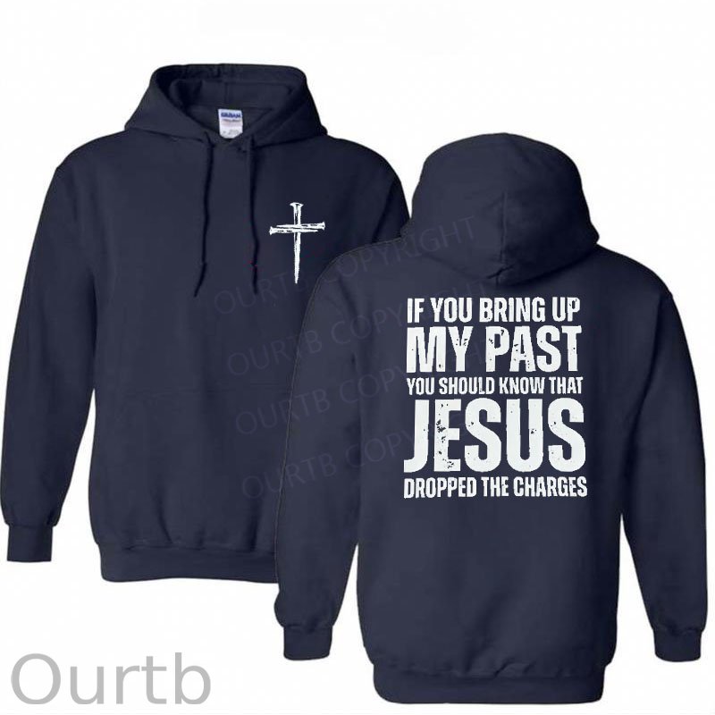 Jesus Pattern Printed Classics Hooded Sweatshirt