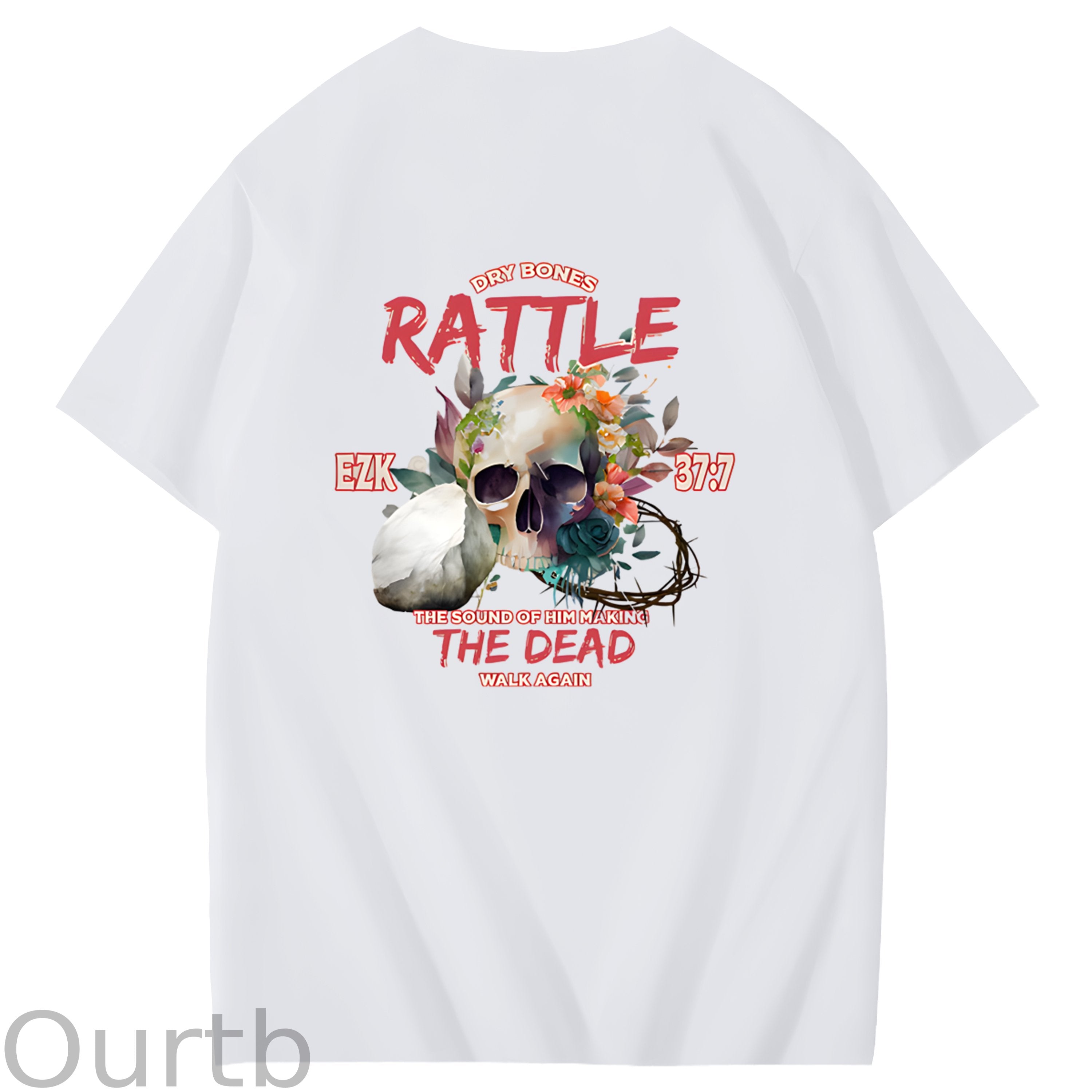 Dry Bones Rattle The Sound Of Him Making The Dead Walk Again Art Pattern Print T-Shirt