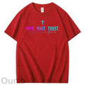 God Has A Plane Pattern  Print 100%Cotton T-Shirt
