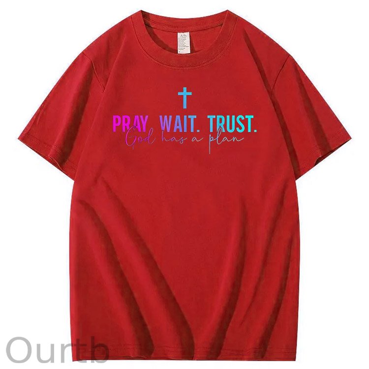 God Has A Plane Pattern  Print 100%Cotton T-Shirt