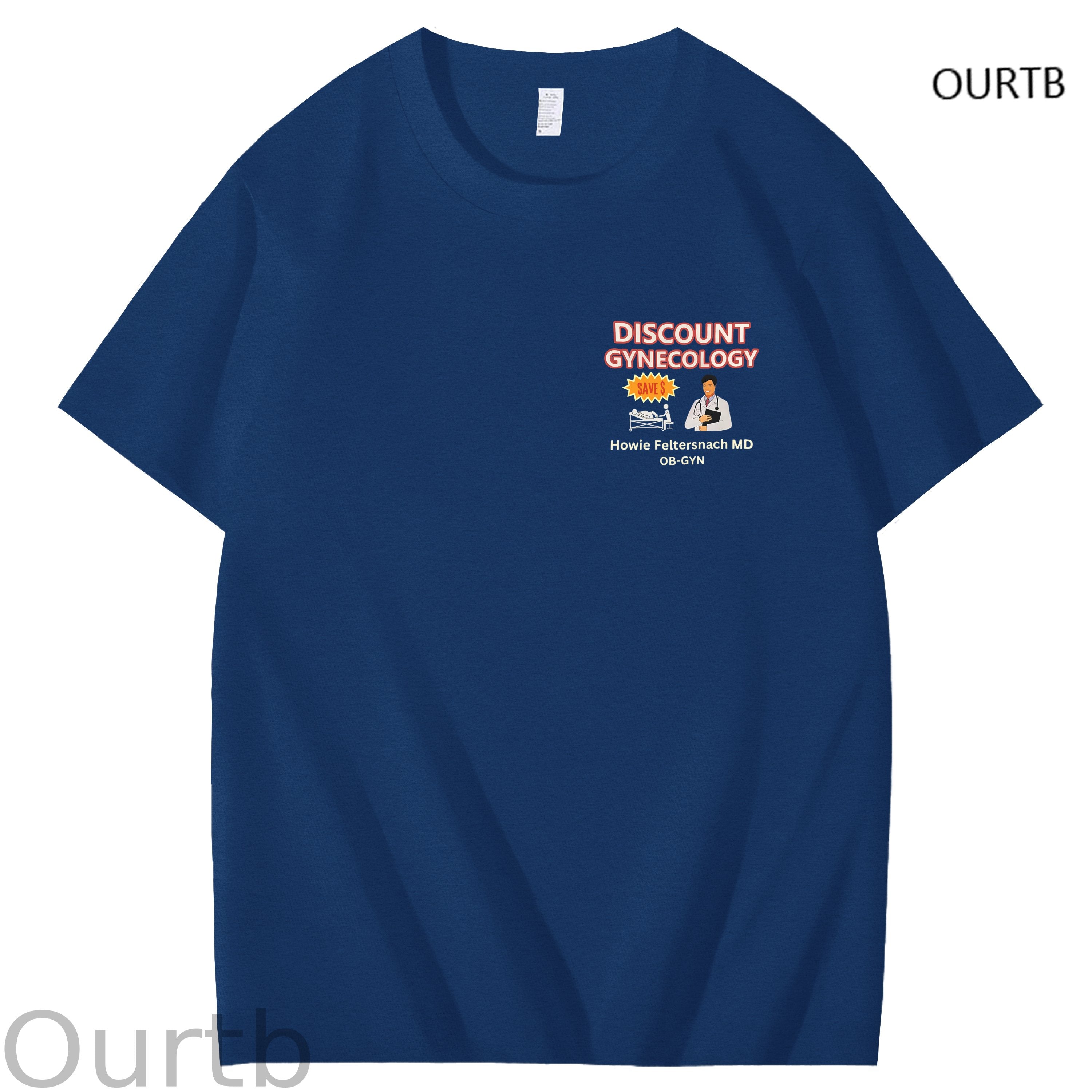 Discount Gynecology Howie Feltersnach MD OB-GYN Art Pattern Print T-Shirt