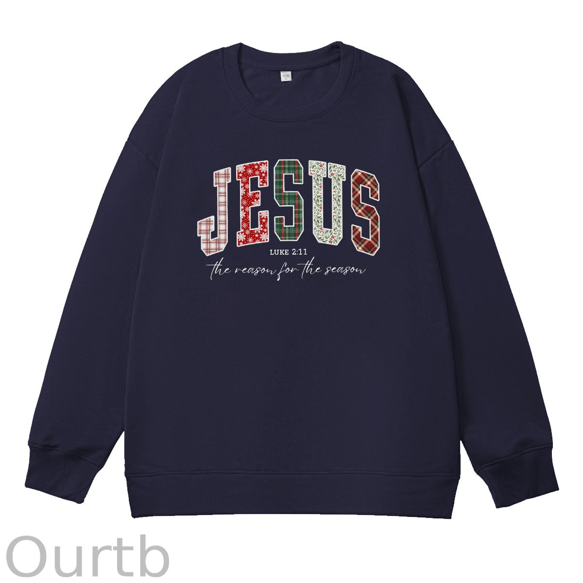 Jesus Pattern 100% 300g CottonCrew Neck Sweatshirt