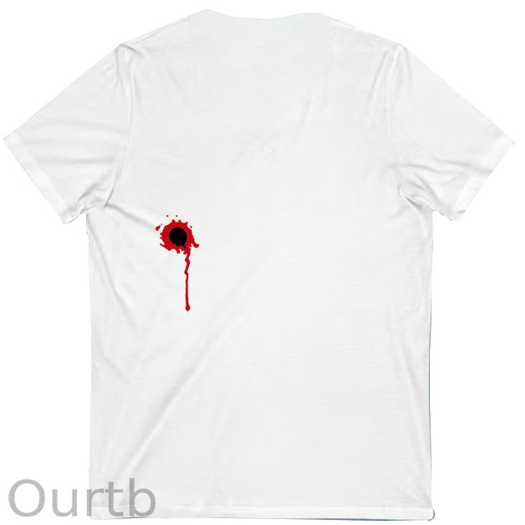 I'm Fine Pattern Print 100%Cotton V Neck T-Shirt