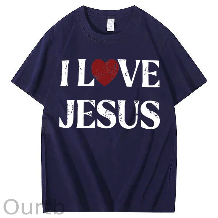 Vintage I Love Jesus 100% Cotton T-Shirt