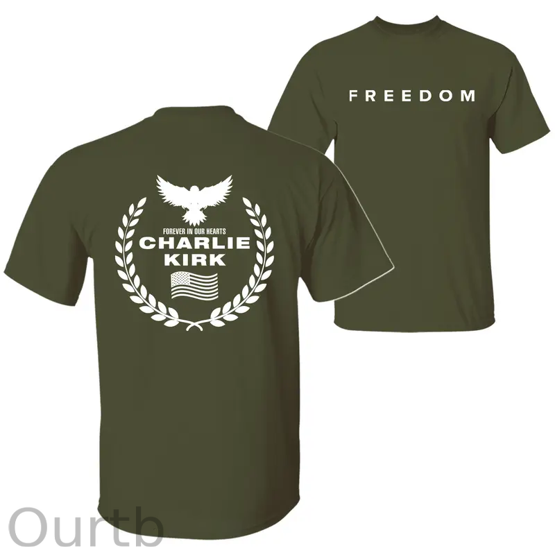 Freedom Foever Our Hearts Pattern100% Cotton T-Shirt