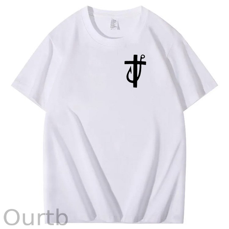 Jesus Made Me A Fisherman Pattern Print 100%Cotton T-Shirt