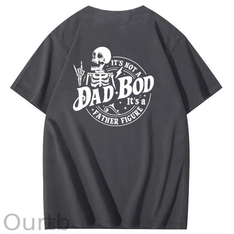 Dad Boo Pattern Print 100%Cotton T-Shirt