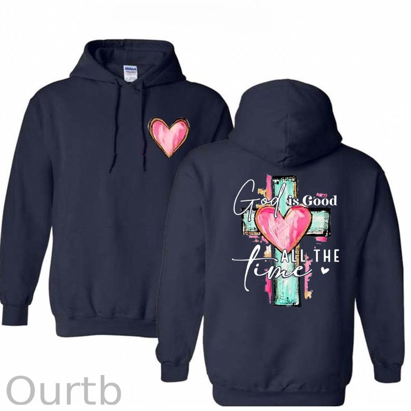 God Is Good All The Time  Pattern 100% 300g Cotton Classic Hoodie