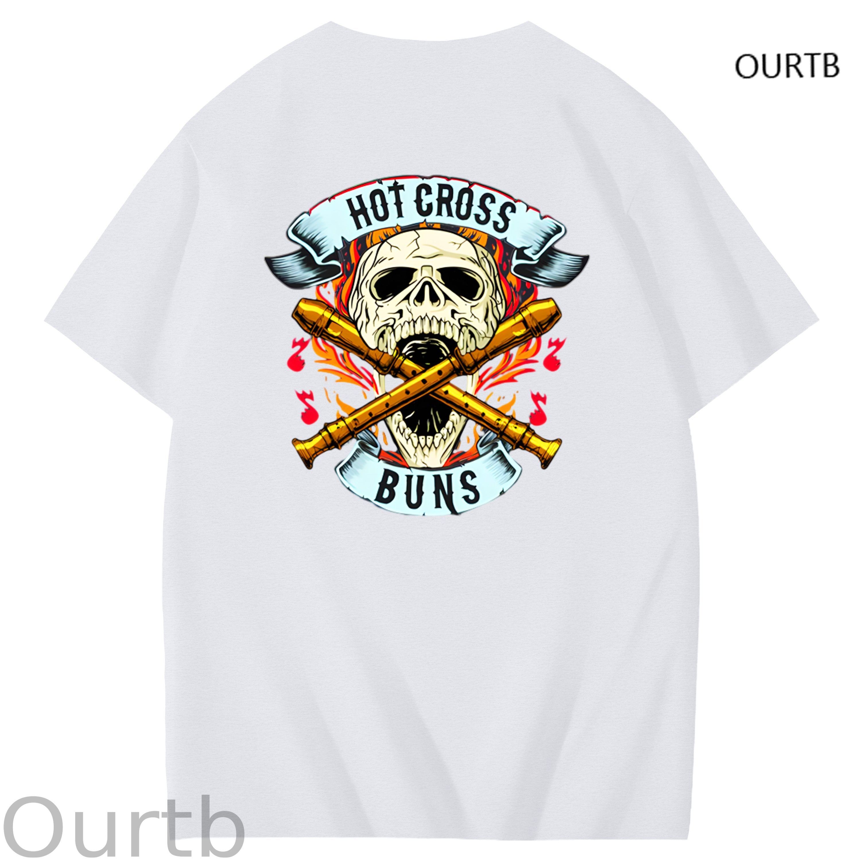 Hot Cross Buns Funny Adoult Art Pattern Print T-Shirt