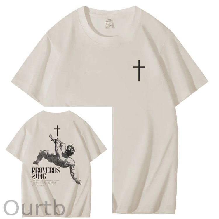 Proverbs Christian God Faith Jesus Art Pattern Print T-Shirt