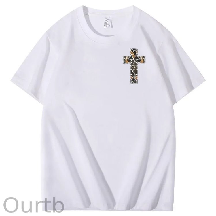 Can Do All Things Through Christ Cool Pattern Printing Print Crew Neck T-Shirt