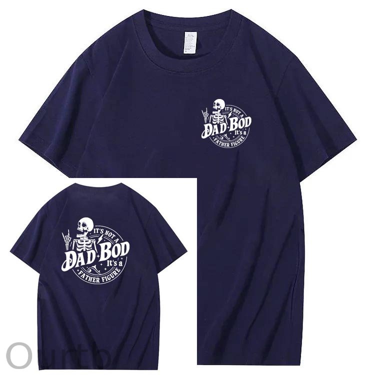 Dad Boo Pattern Print 100%Cotton T-Shirt