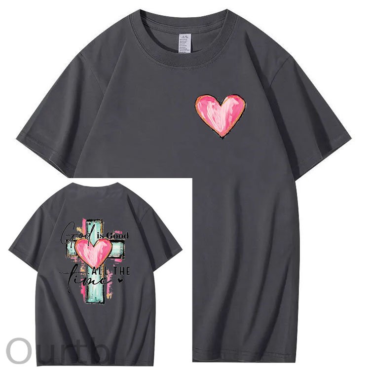 God Is Good Alll The Fine Pattern Print Crew Neck T-Shirt
