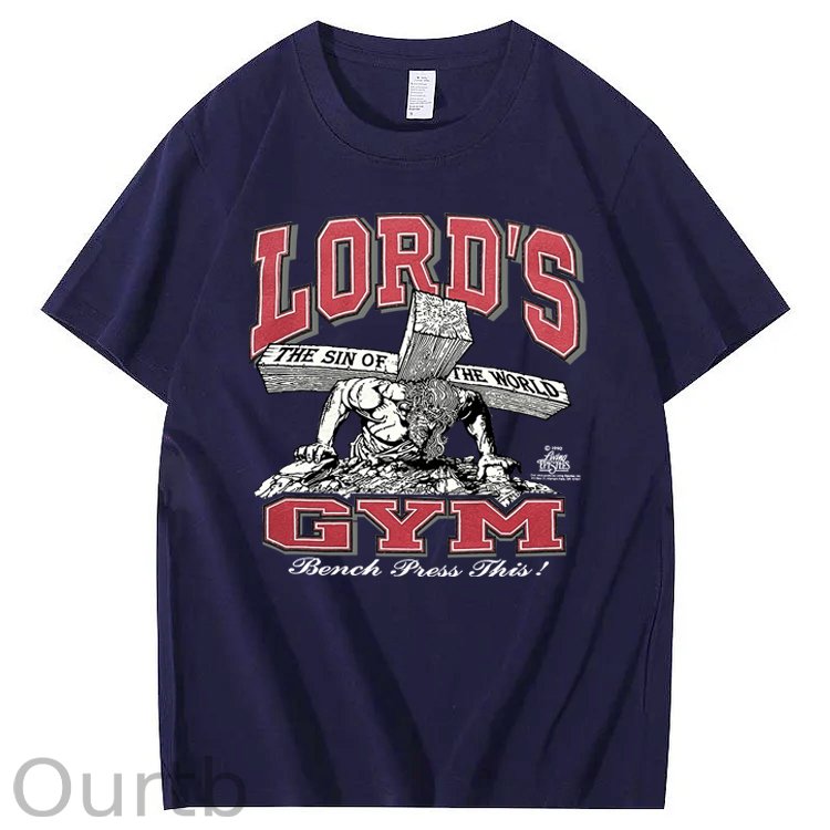 Vintage 1990s Lord's GYM His Pain Your Gain Jesus 100% Cotton T-Shirt