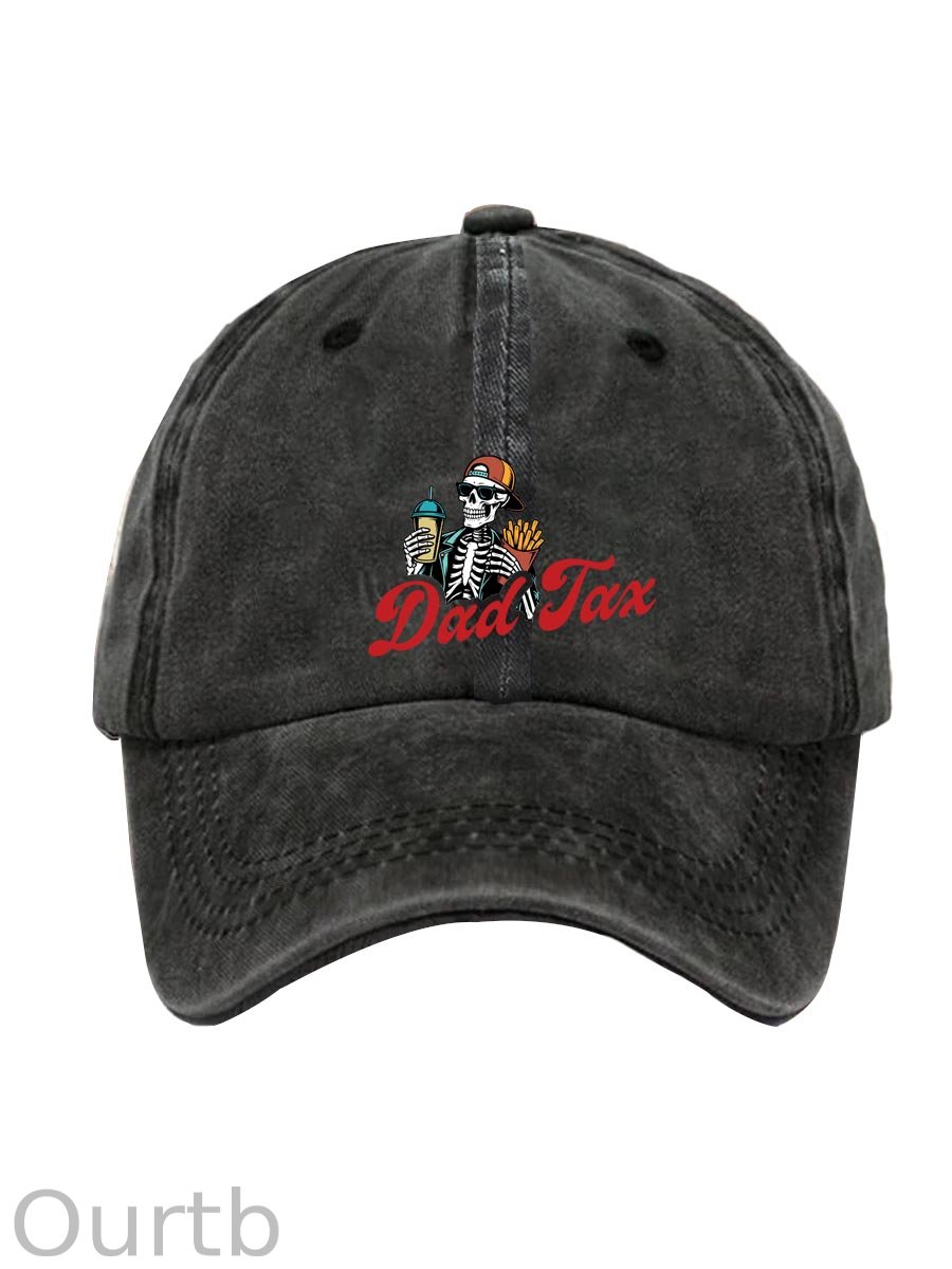 Dad Tax Pattern Washed And Distressed Hats