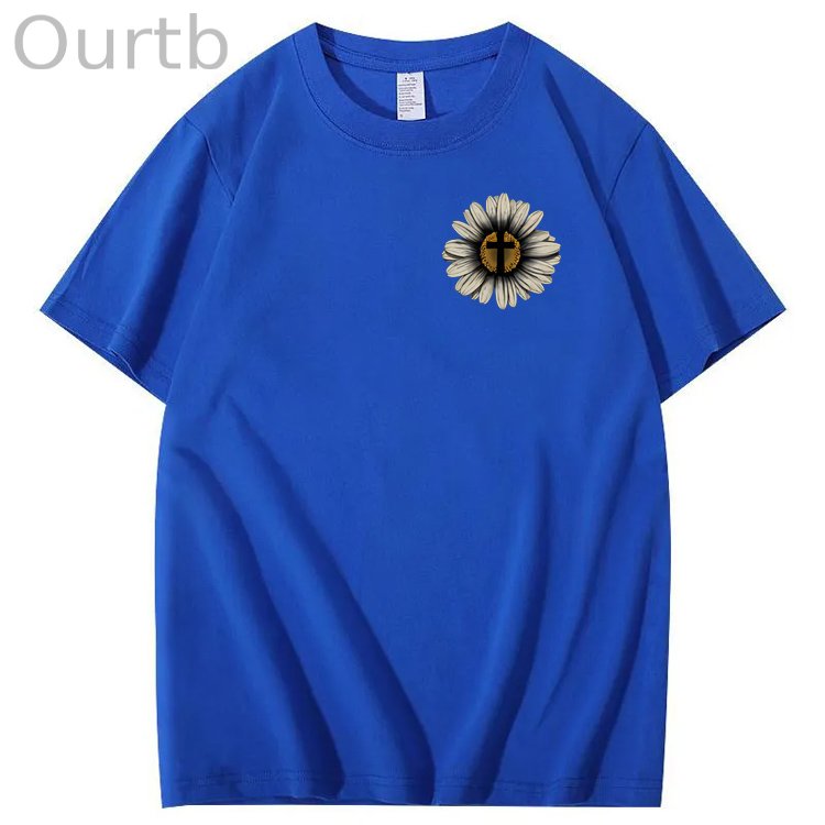 Jesus Saves My Life Pattern100% Cotton T-Shirt