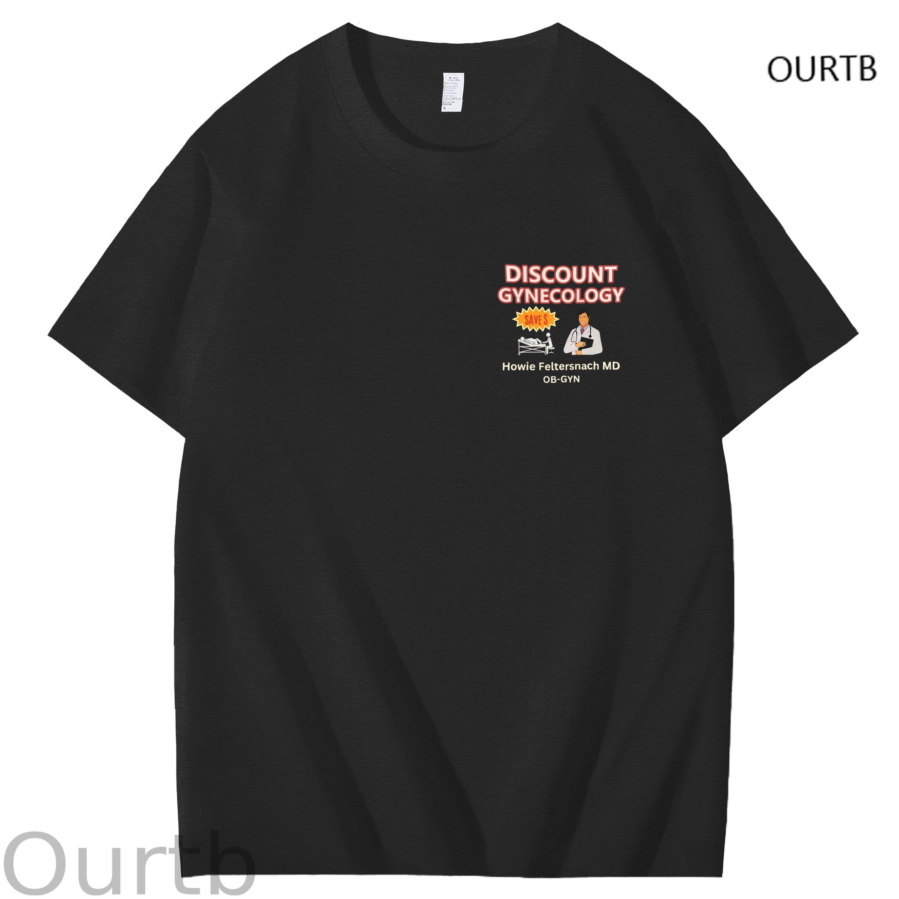 Discount Gynecology Howie Feltersnach MD OB-GYN Art Pattern Print T-Shirt