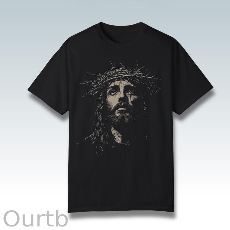 Jesus Crown of Thorns 100% Cotton T-Shirt