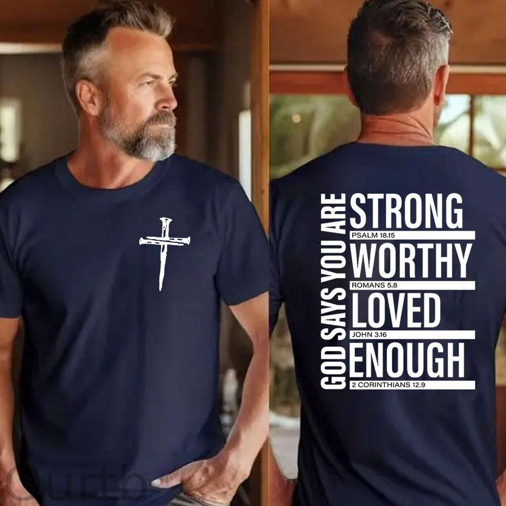 God Say You  Are Pattern  Print 100%Cotton T-Shirt