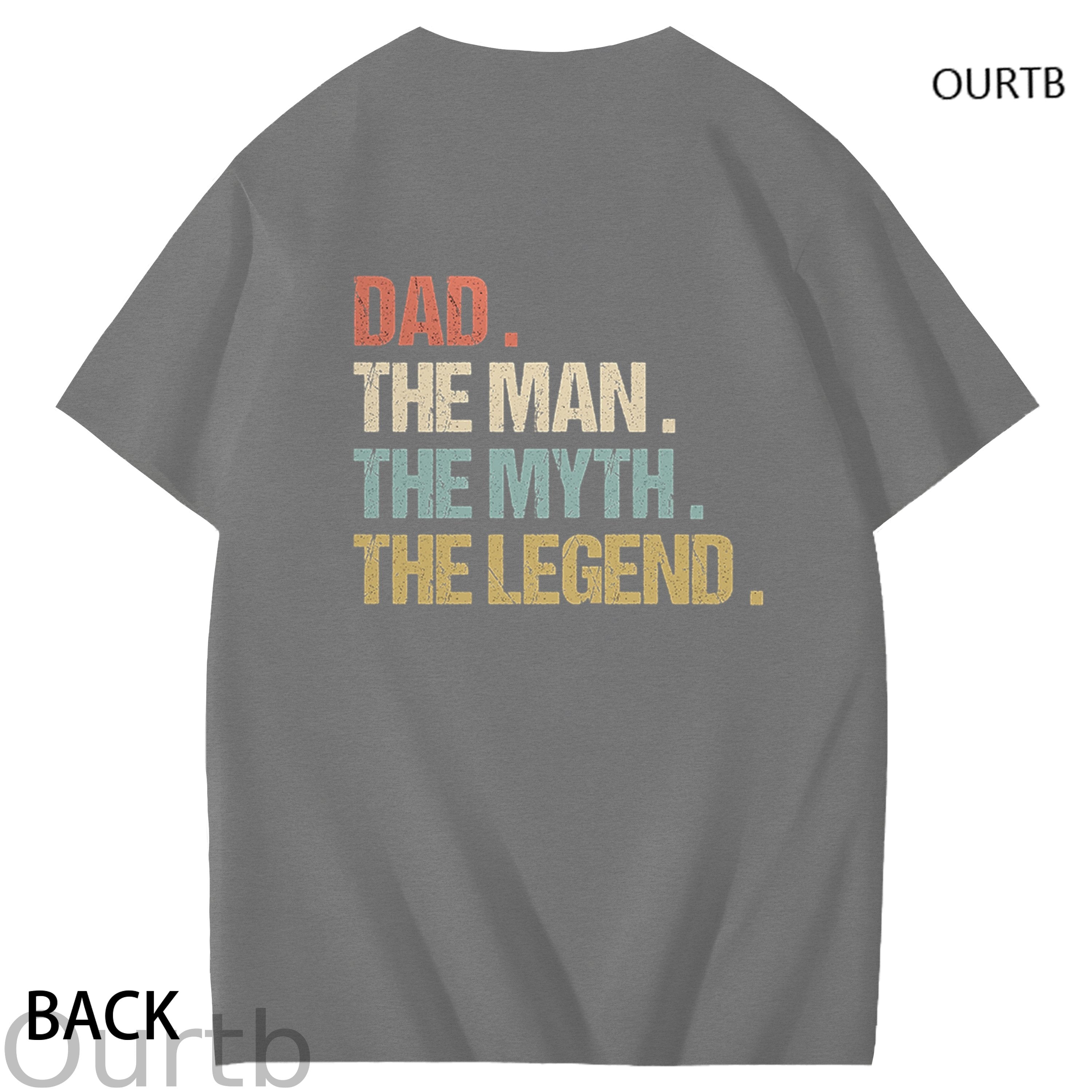 Dad The Man The Myth The Legend Funny Adult Couple Art Pattern Print T-Shirt