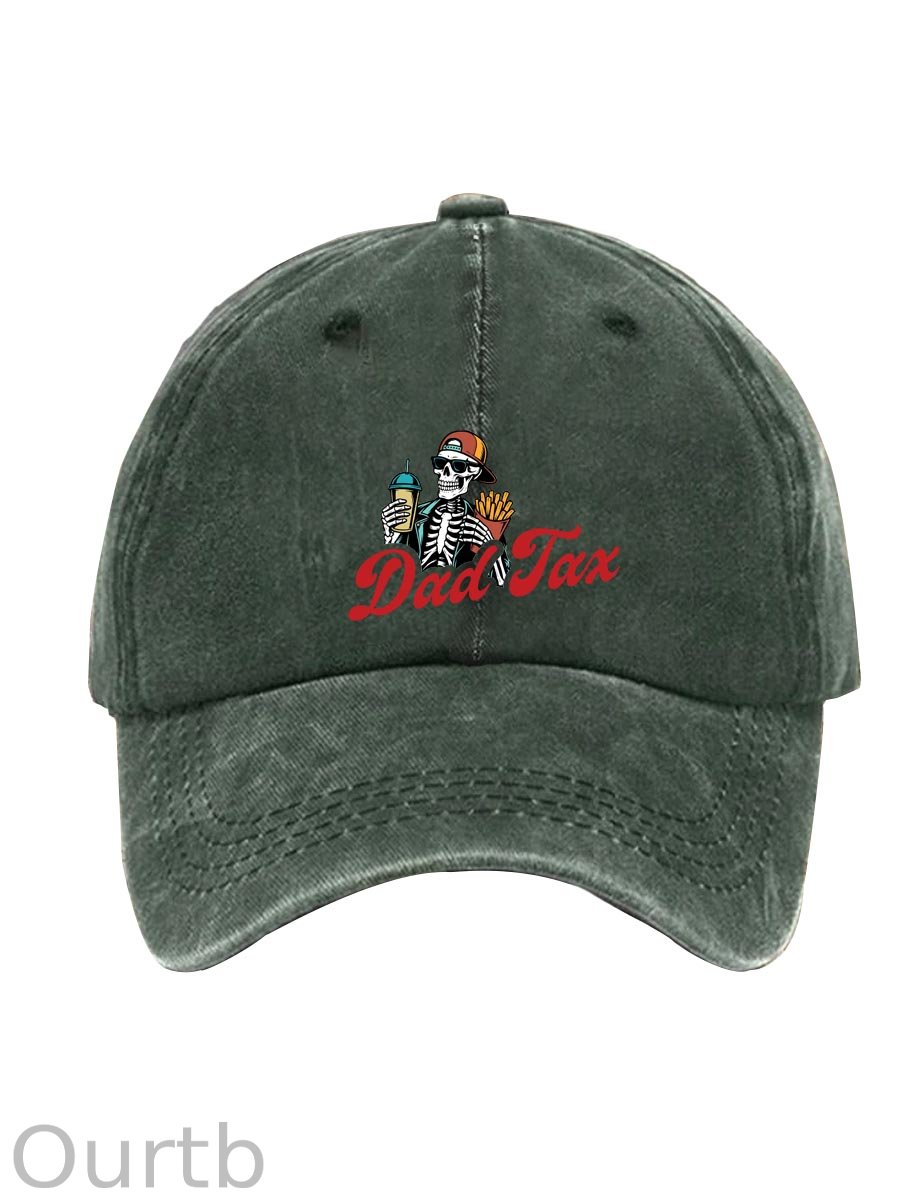 Dad Tax Pattern Washed And Distressed Hats