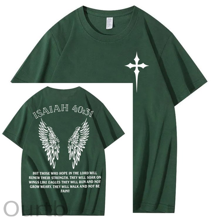 ISAIAH 40:31 Pattern 100&Cotton Print T-Shirt