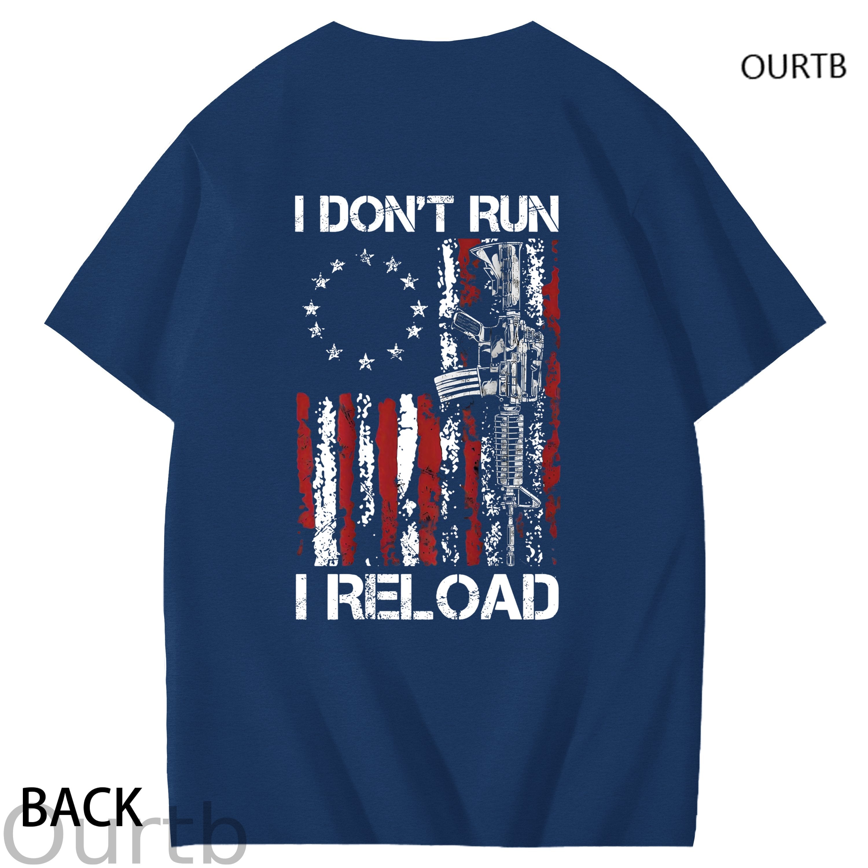 I Don't Run I Reload Art Pattern Print T-Shirt