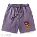 Fashion Skull Japanese Washed Shorts