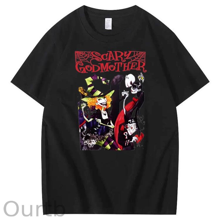 Scarry Godmother Funny Pattern  Print 100%Cotton T-Shirt