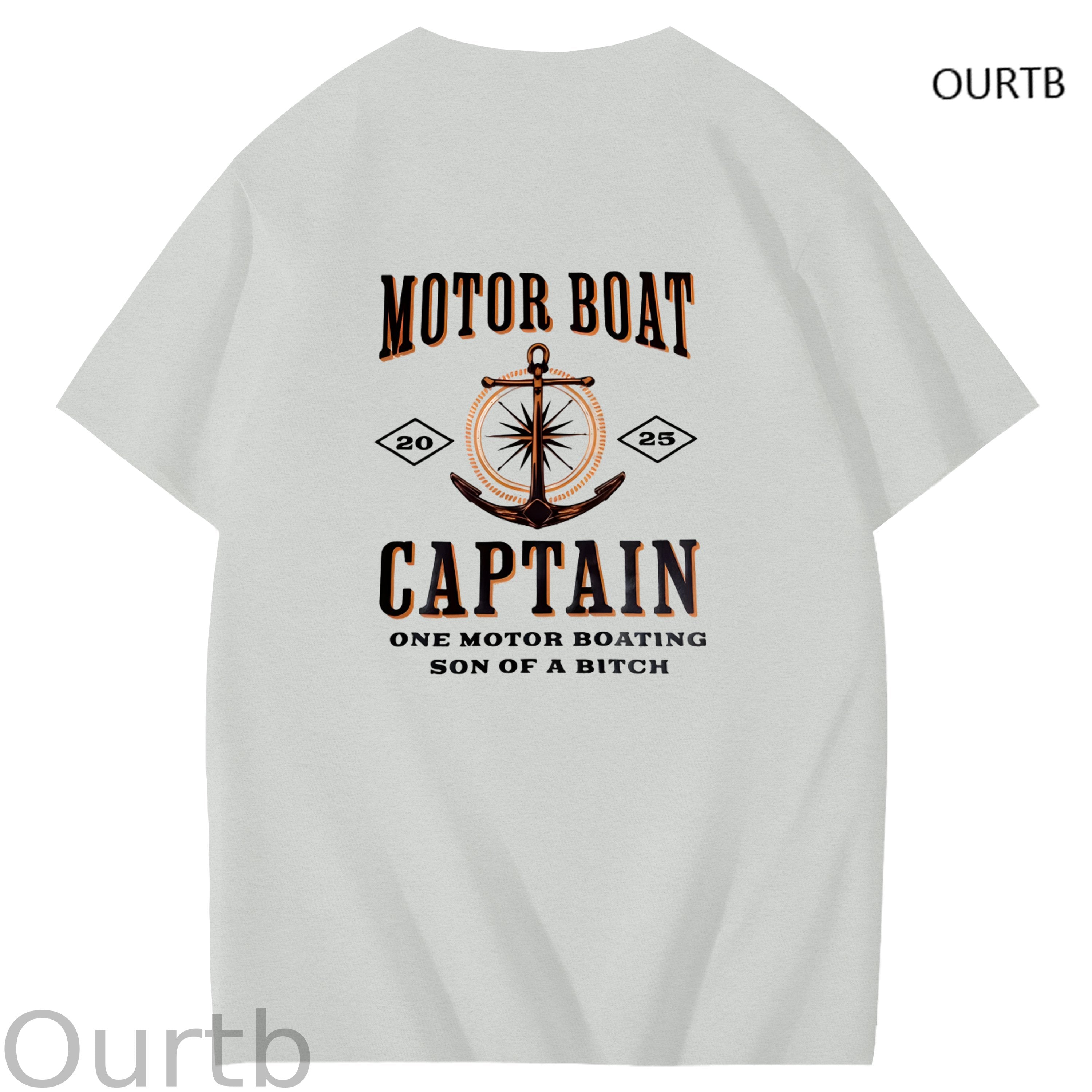 Moter Boat Captain One Motor Boating Son Of A Funny Art Pattern Print T-Shirt