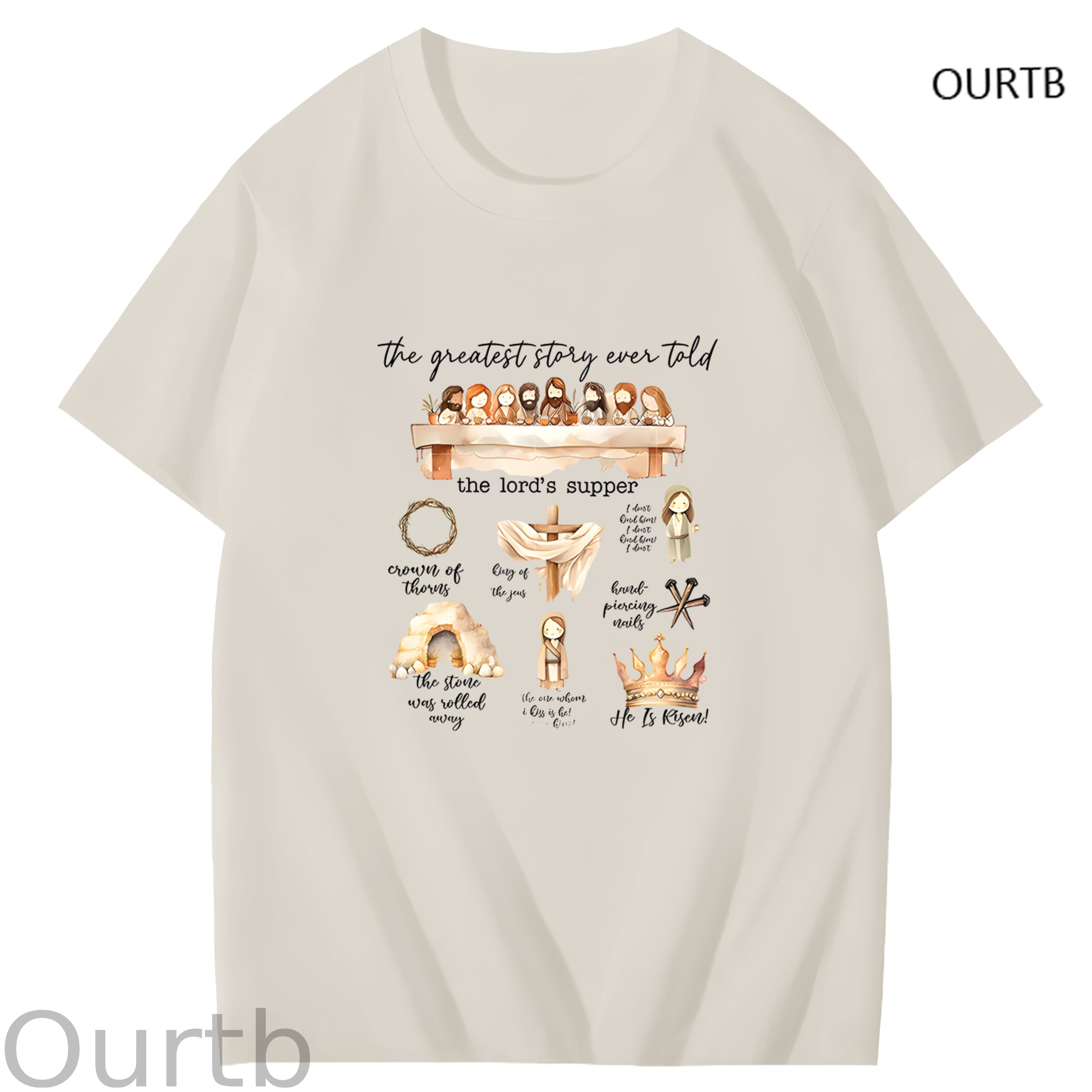 The Greatest Story Ever Told The Lord's Supper Art Pattern Print T-Shirt
