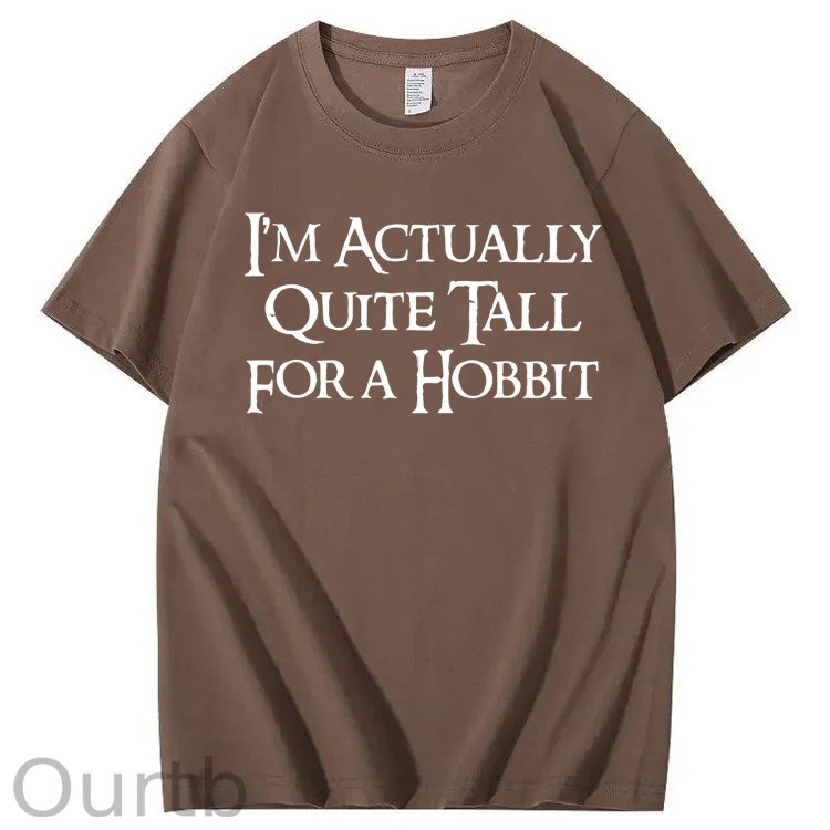 Vintage I'm Actually Quite Tall for a Hobbit 100% Cotton T-Shirt