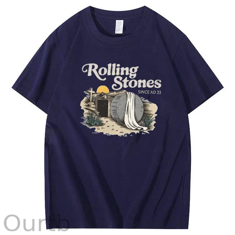 Rolling Stones Since  Ad 33 Pattern Print Crew Neck T-Shirt