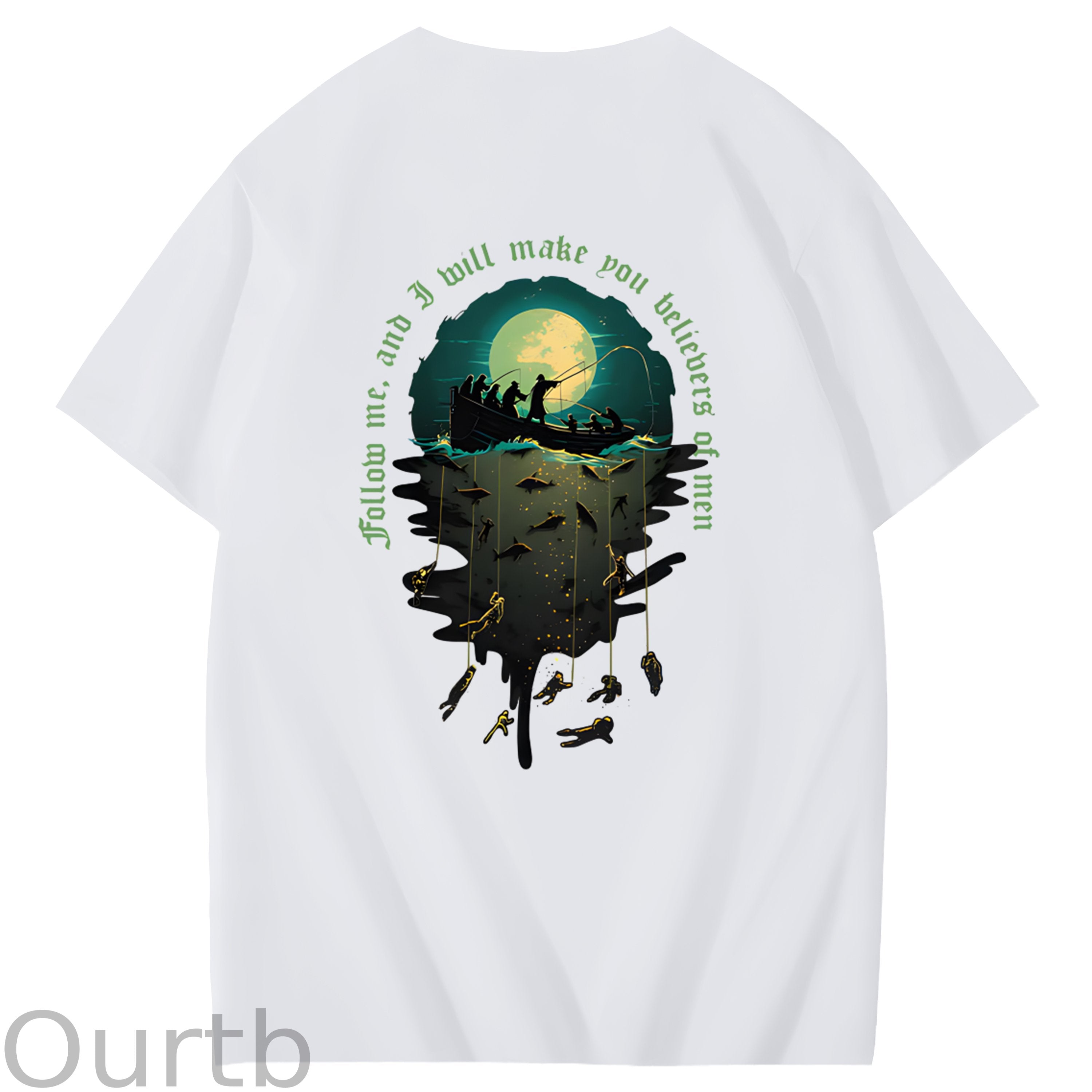 Follow Me And I Will Make You Believers Of Men Art Pattern Print T-Shirt