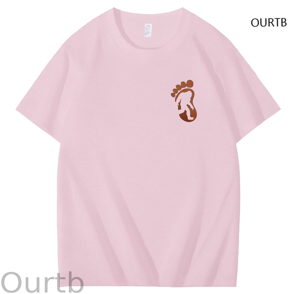 Bigfoot Grabbed My Weiner Art Pattern Print T-Shirt
