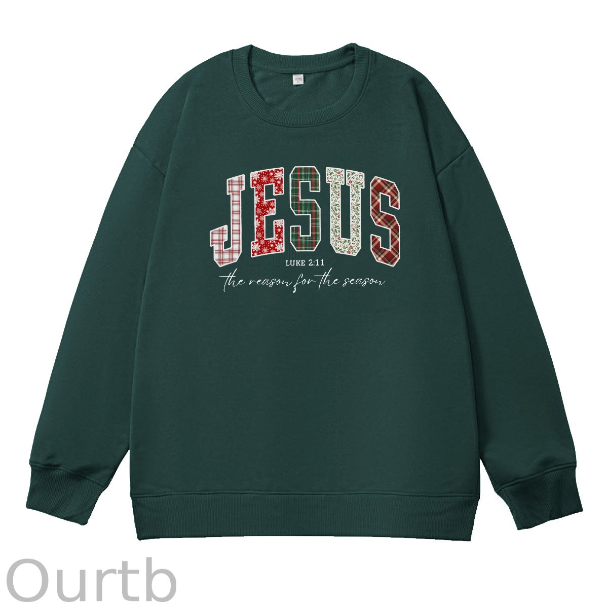Jesus Pattern 100% 300g CottonCrew Neck Sweatshirt